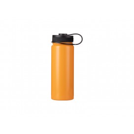 18oz/550ml Stainless Steel Flask w/ Portable Lid (Orange) (30/carton)